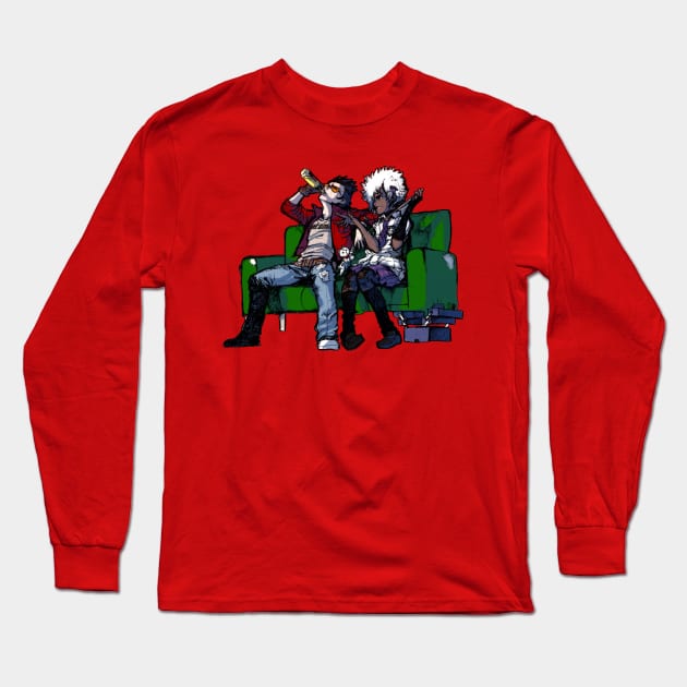 Chilling with Jeane Long Sleeve T-Shirt by Strider